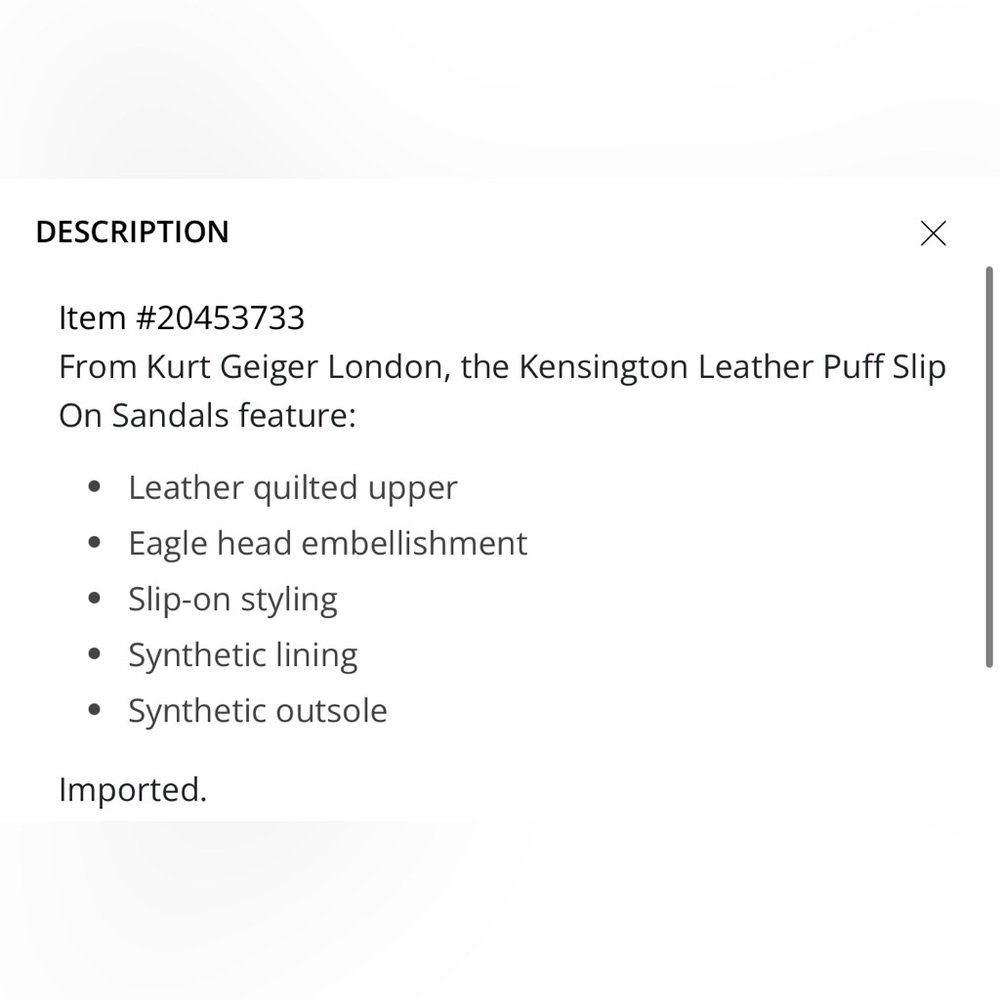 NWT: Kurt Geiger Kensington Puff Sandal - Picture 7 of 7